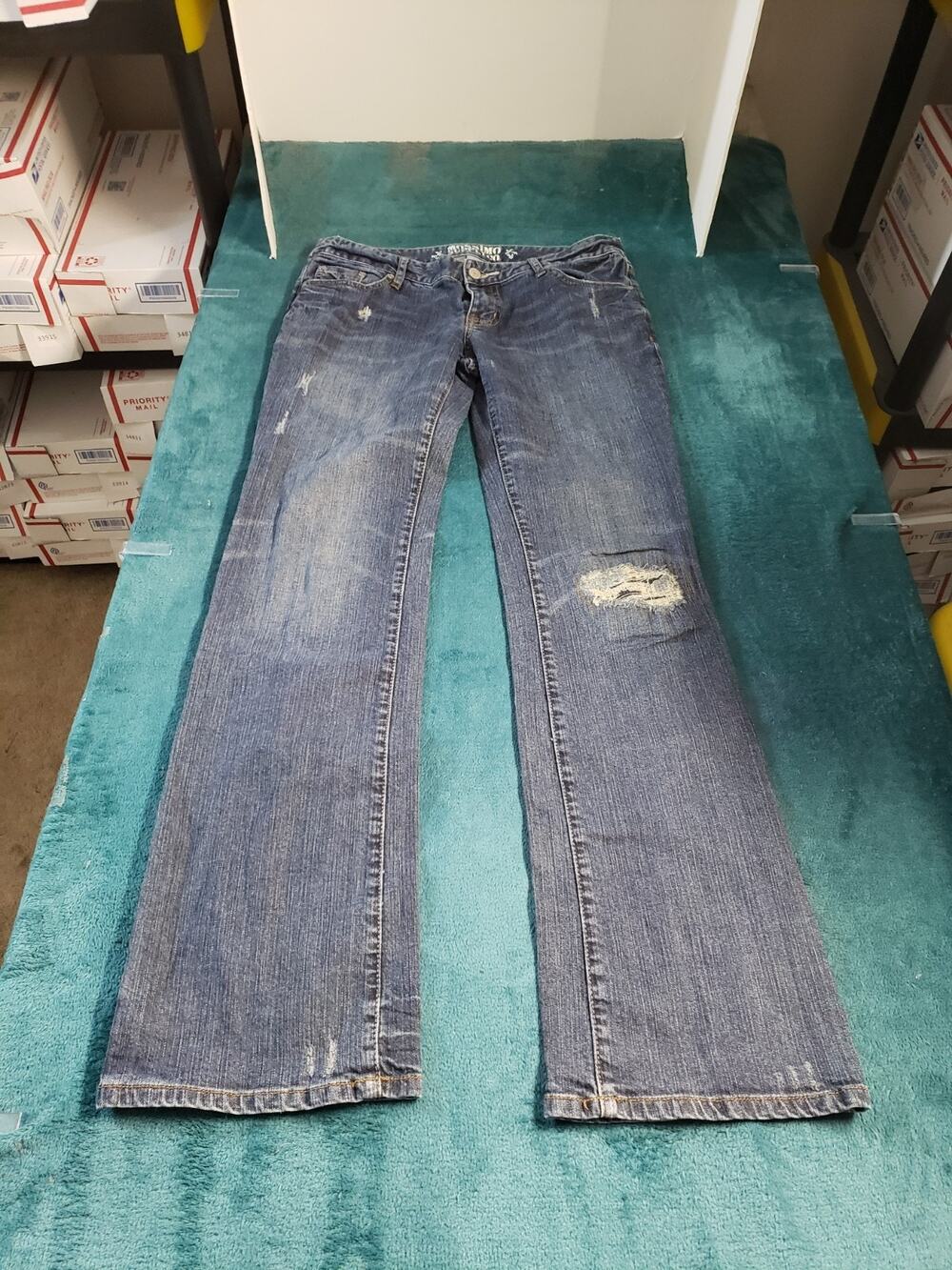 Mossimo Jeans Size 9 Women Blue Pants Stretch Denim Ladies Mid Rise Bootcut